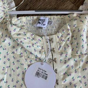 Princess Polly Allyson Top Green Floral